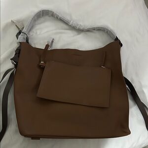 All Saints Voltaire Brown Shoulder Bag with wallet and dust bag.  Never worn